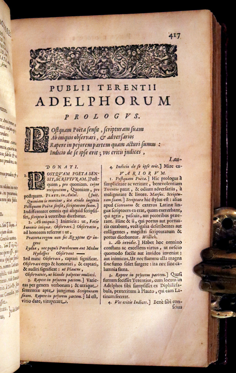 1651 Rare Latin Book - Terence's Comedies - Publii Terentii Carthaginiensis Afri, Comoediae sex.