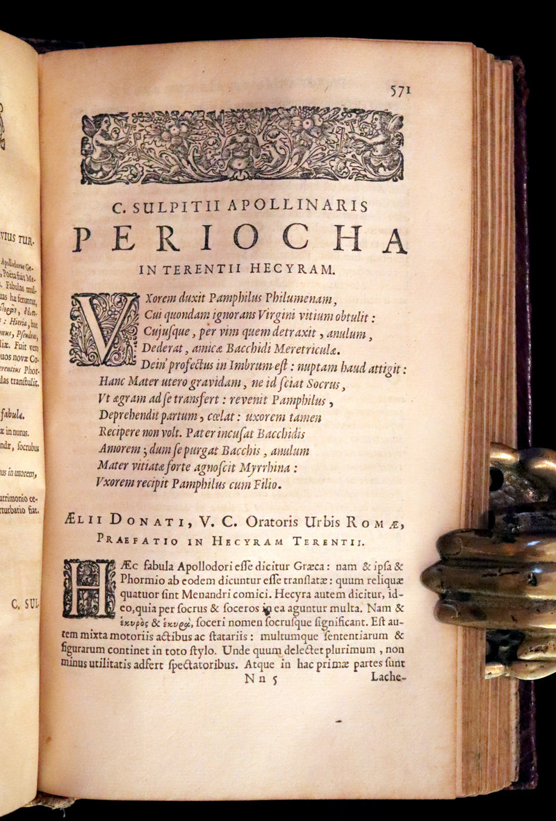 1651 Rare Latin Book - Terence's Comedies - Publii Terentii Carthaginiensis Afri, Comoediae sex.