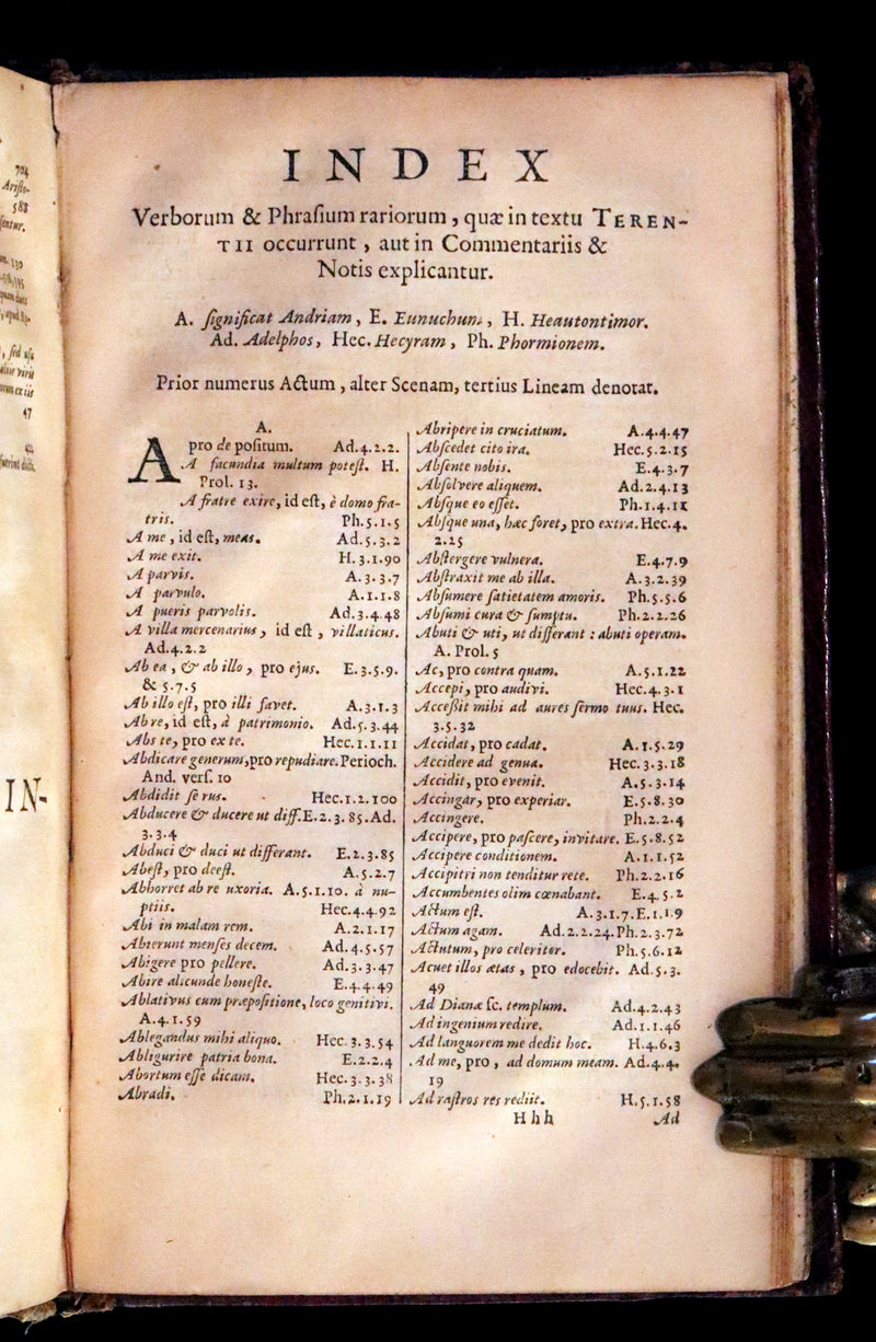 1651 Rare Latin Book - Terence's Comedies - Publii Terentii Carthaginiensis Afri, Comoediae sex.