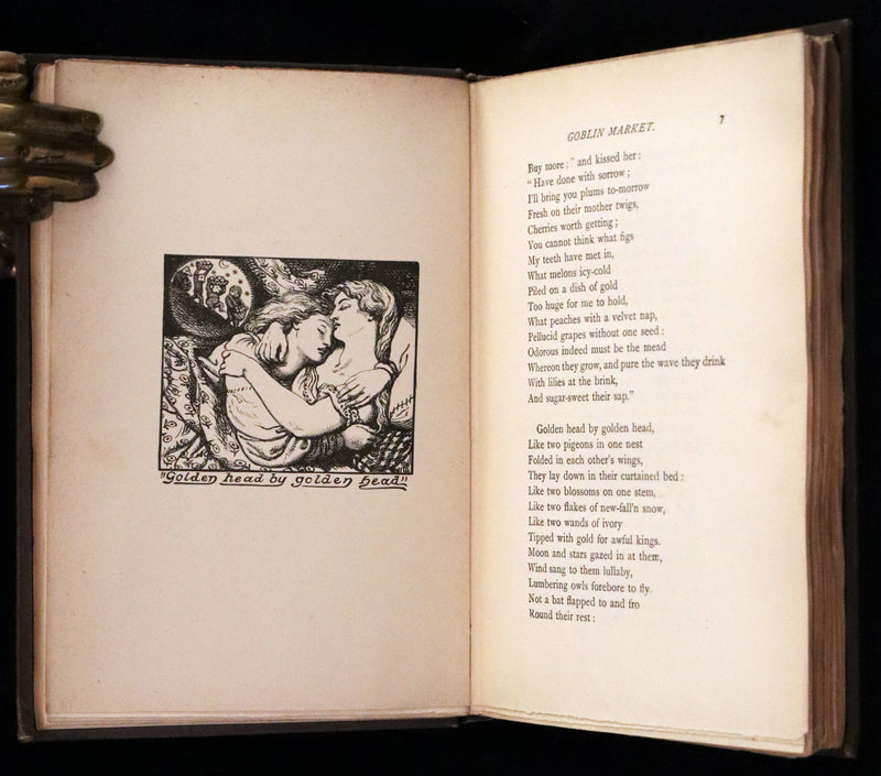 1888 Rare Edition - Christina Rossetti's POEMS, Including Goblin Market. Illustrated.