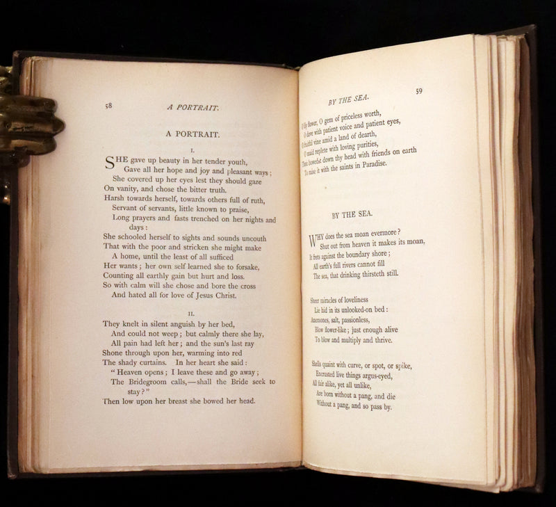 1888 Rare Edition - Christina Rossetti's POEMS, Including Goblin Market. Illustrated.