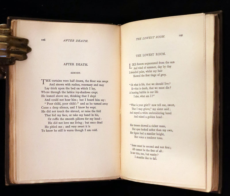 1888 Rare Edition - Christina Rossetti's POEMS, Including Goblin Market. Illustrated.