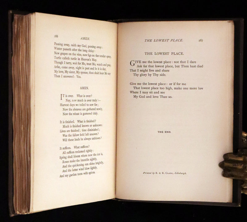 1888 Rare Edition - Christina Rossetti's POEMS, Including Goblin Market. Illustrated.