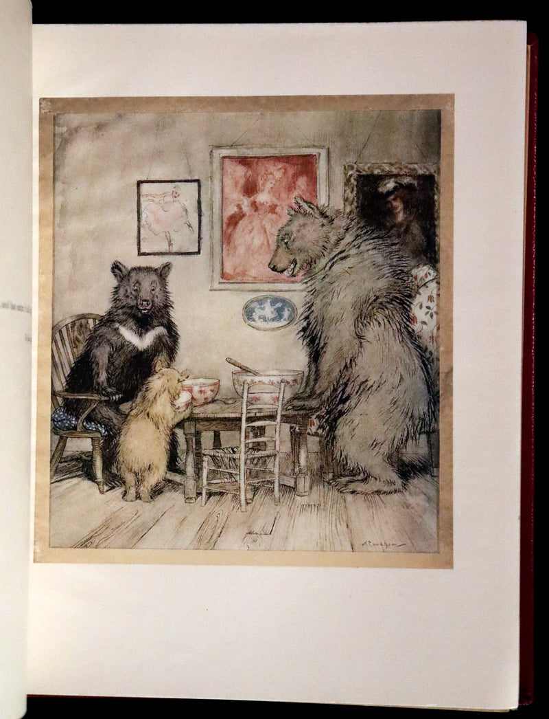 1918 First Edition in Morocco Binding - ENGLISH FAIRY TALES by Flora Annie Steel, illustrated by Arthur Rackham.