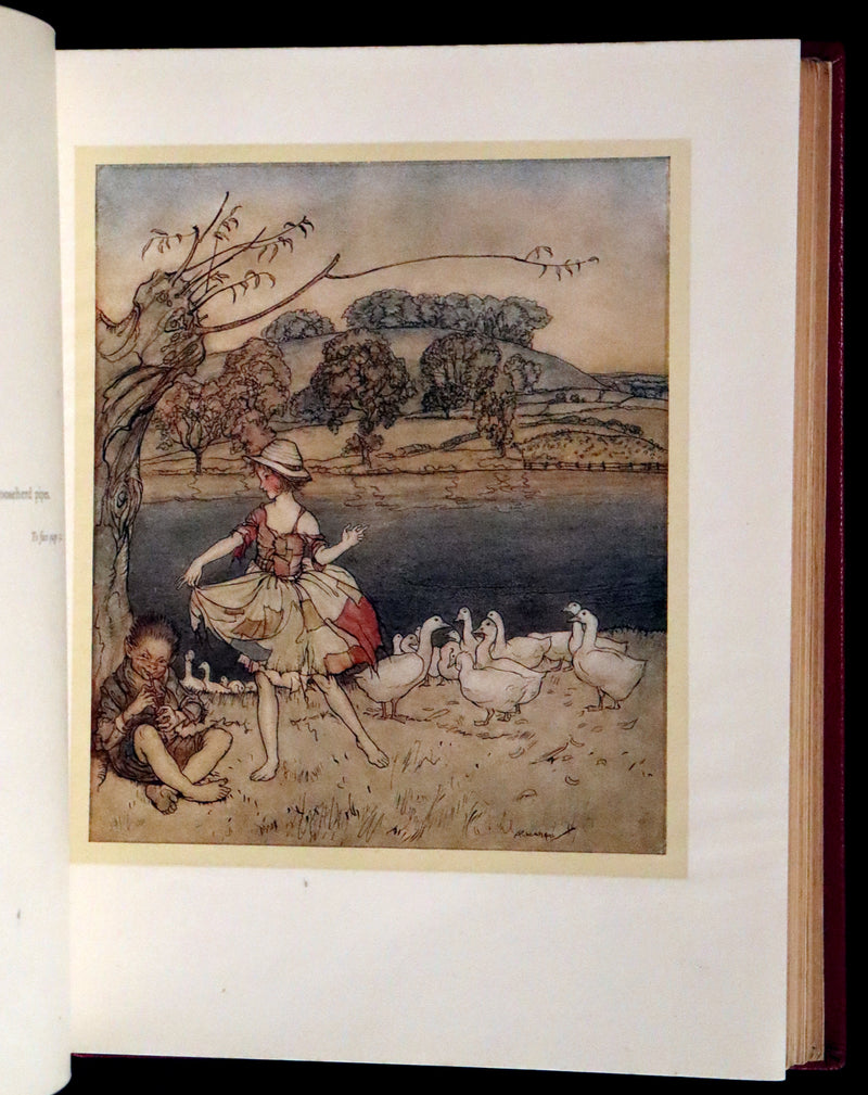 1918 First Edition in Morocco Binding - ENGLISH FAIRY TALES by Flora Annie Steel, illustrated by Arthur Rackham.