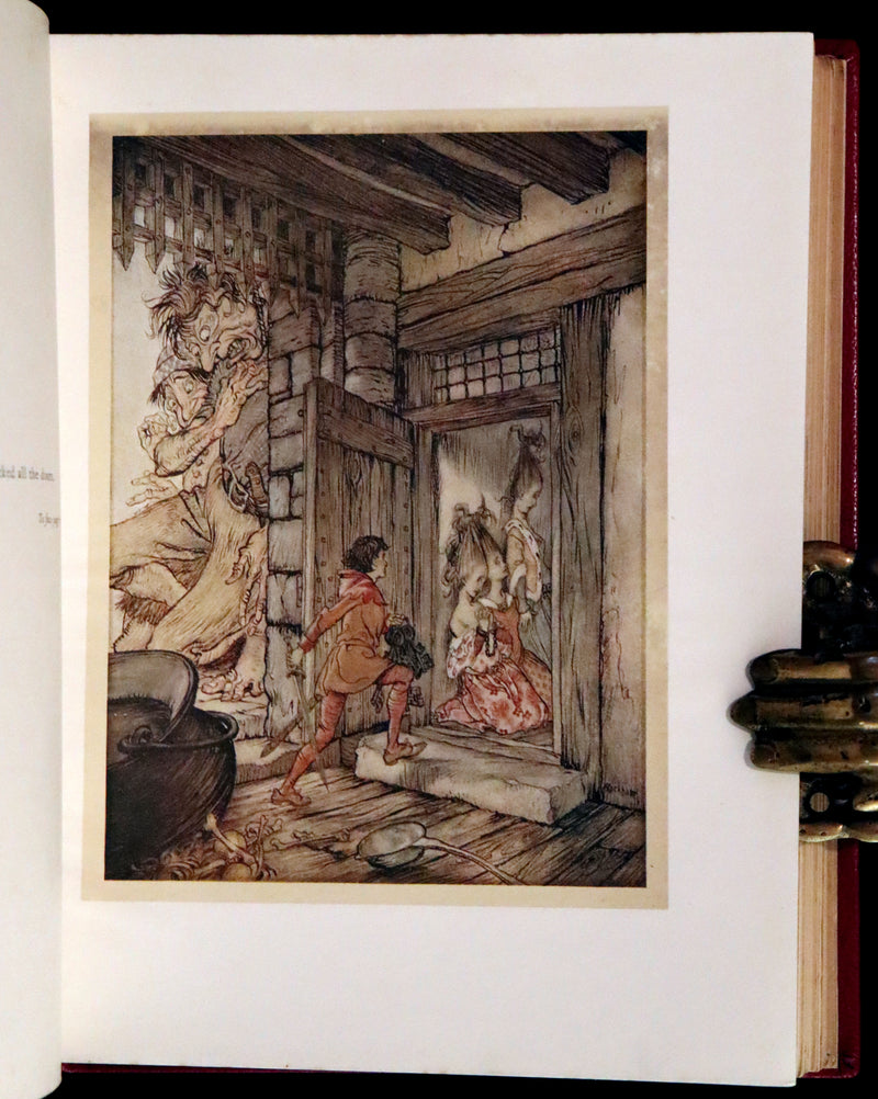 1918 First Edition in Morocco Binding - ENGLISH FAIRY TALES by Flora Annie Steel, illustrated by Arthur Rackham.