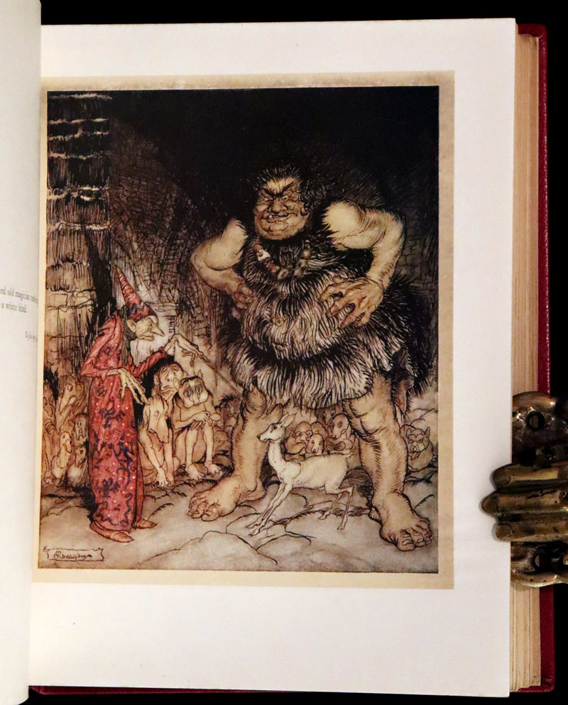 1918 First Edition in Morocco Binding - ENGLISH FAIRY TALES by Flora Annie Steel, illustrated by Arthur Rackham.