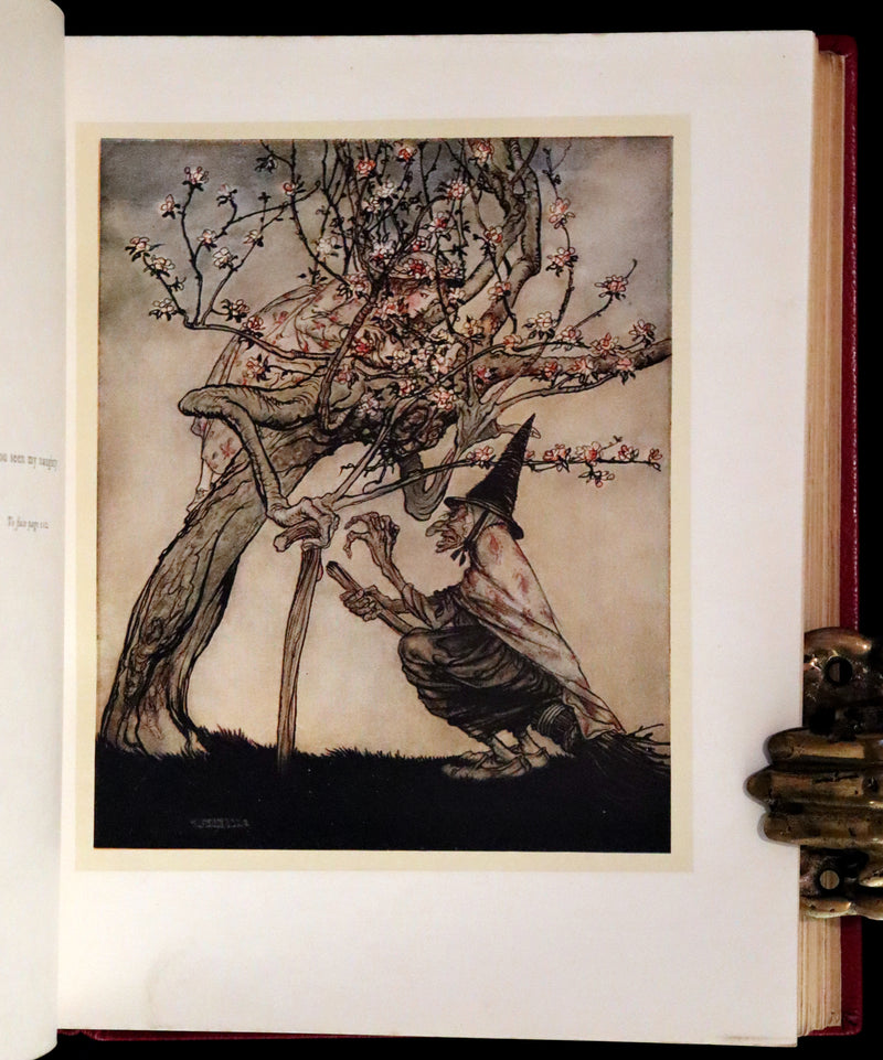 1918 First Edition in Morocco Binding - ENGLISH FAIRY TALES by Flora Annie Steel, illustrated by Arthur Rackham.