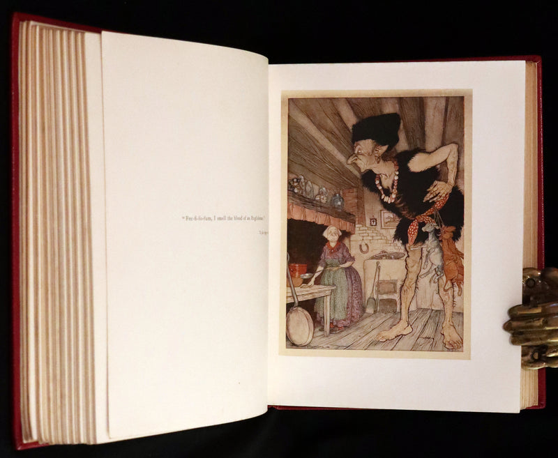 1918 First Edition in Morocco Binding - ENGLISH FAIRY TALES by Flora Annie Steel, illustrated by Arthur Rackham.