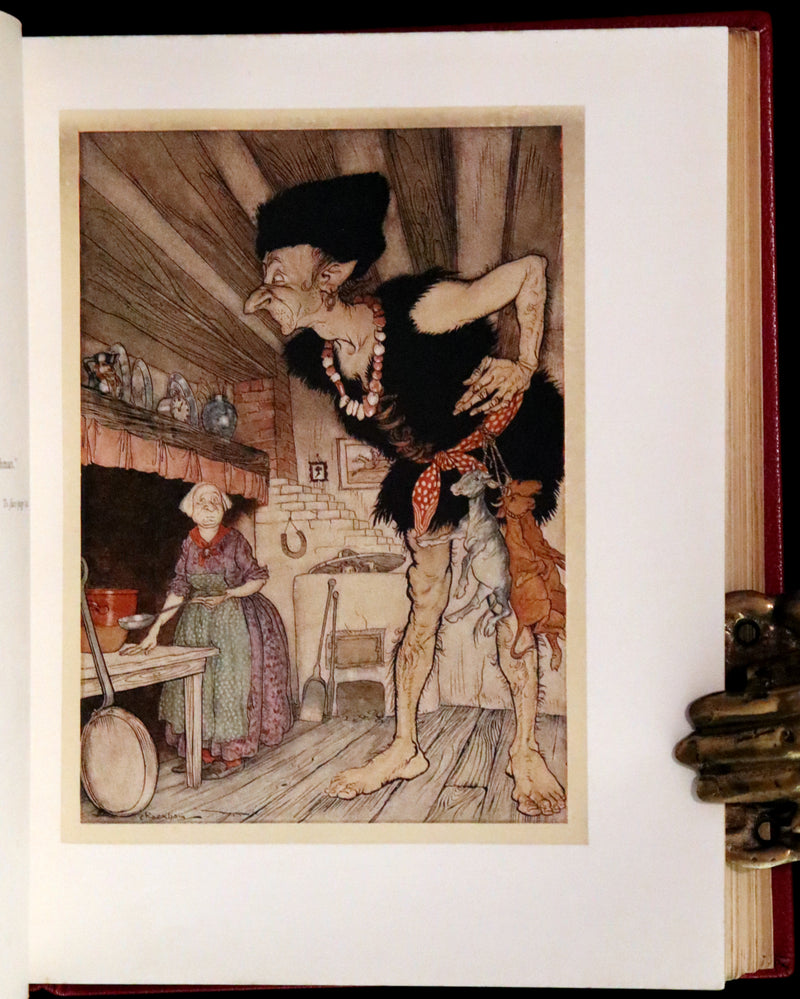 1918 First Edition in Morocco Binding - ENGLISH FAIRY TALES by Flora Annie Steel, illustrated by Arthur Rackham.