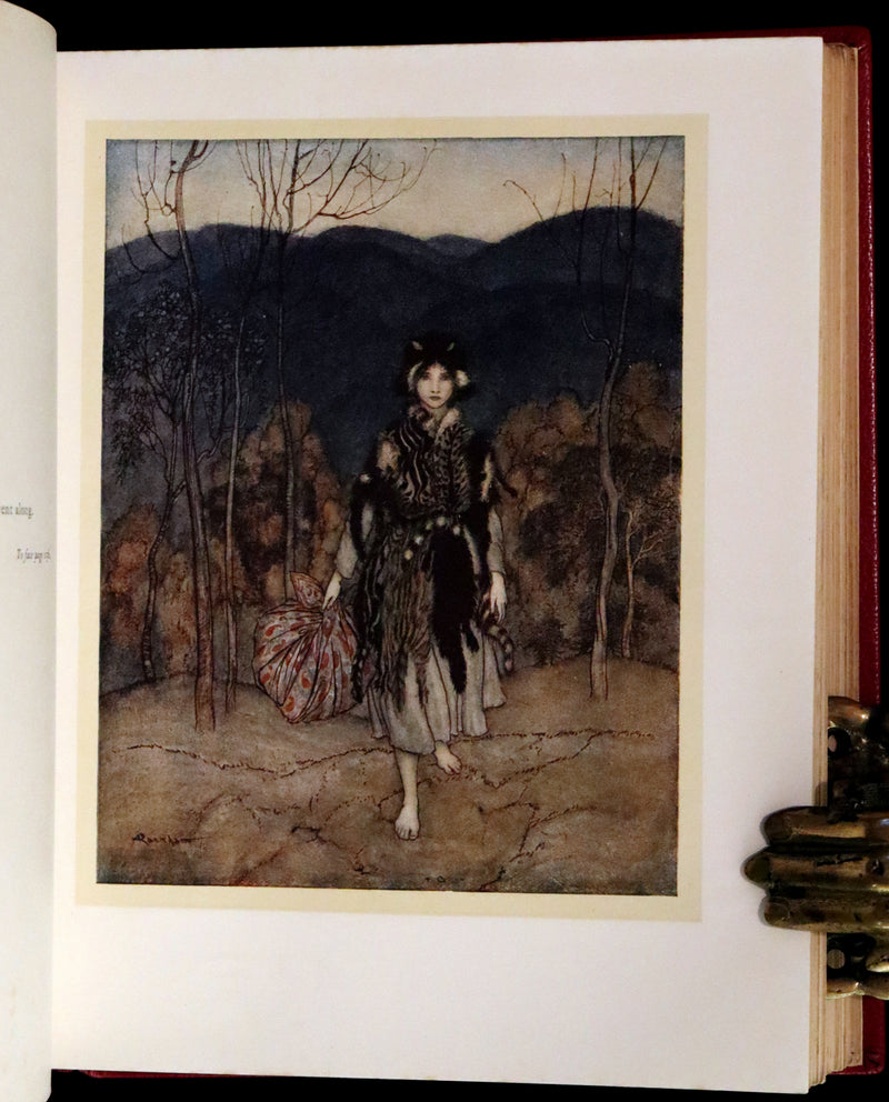 1918 First Edition in Morocco Binding - ENGLISH FAIRY TALES by Flora Annie Steel, illustrated by Arthur Rackham.