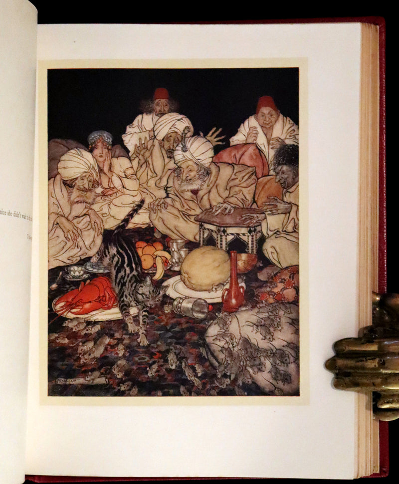 1918 First Edition in Morocco Binding - ENGLISH FAIRY TALES by Flora Annie Steel, illustrated by Arthur Rackham.