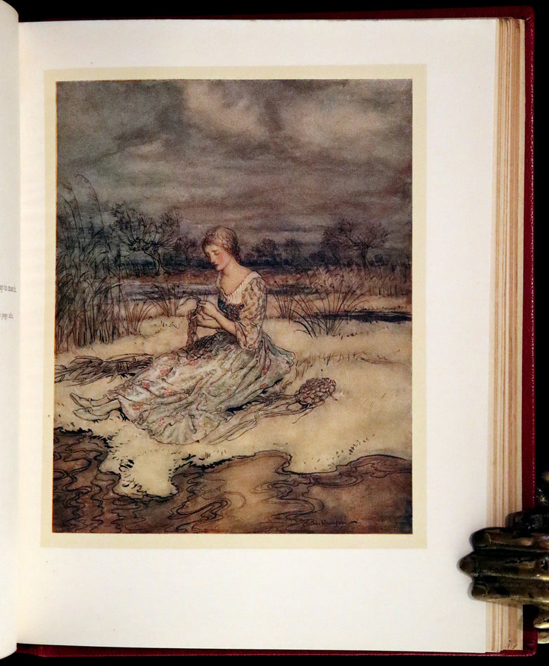 1918 First Edition in Morocco Binding - ENGLISH FAIRY TALES by Flora Annie Steel, illustrated by Arthur Rackham.