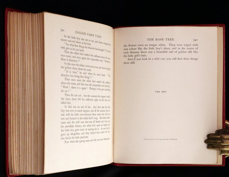 1918 First Edition in Morocco Binding - ENGLISH FAIRY TALES by Flora Annie Steel, illustrated by Arthur Rackham.