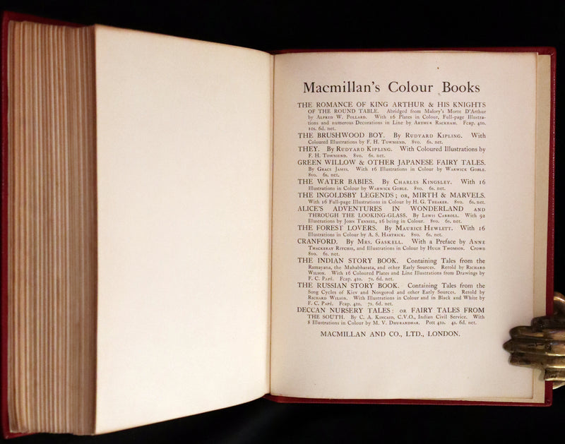 1918 First Edition in Morocco Binding - ENGLISH FAIRY TALES by Flora Annie Steel, illustrated by Arthur Rackham.