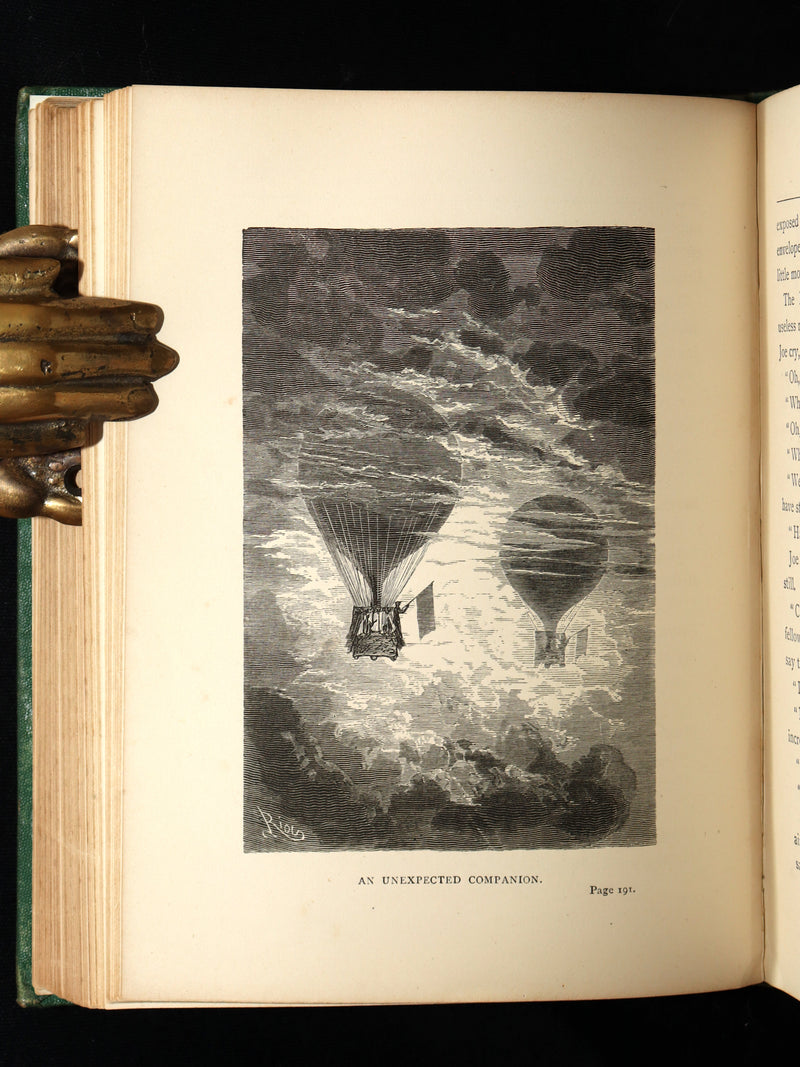 1887 Rare Early Edition - Five Weeks in a Balloon by Jules Verne, Illustrated