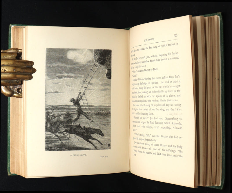 1887 Rare Early Edition - Five Weeks in a Balloon by Jules Verne, Illustrated