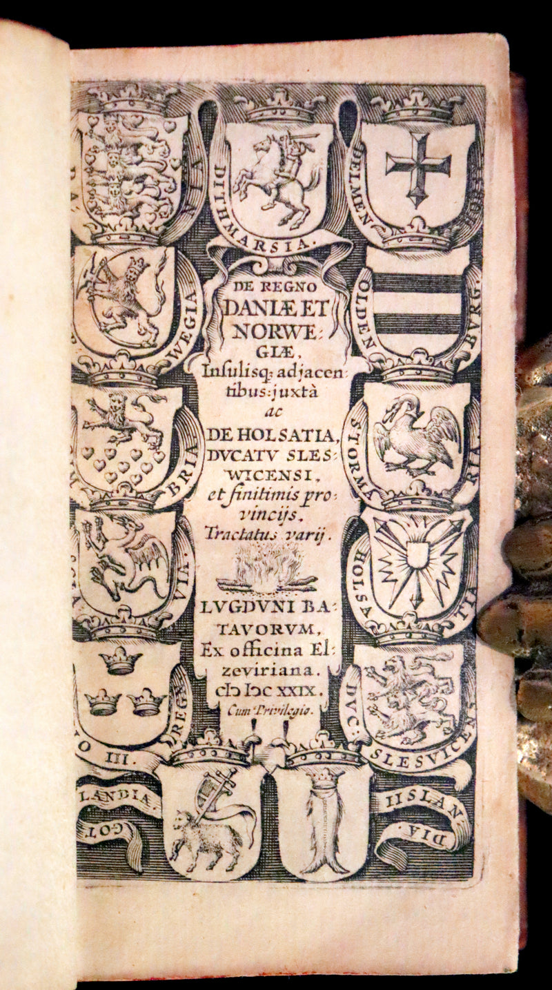 1629 Rare Latin First Edition - Of the Kingdom of Denmark and Norway by Stephanius.