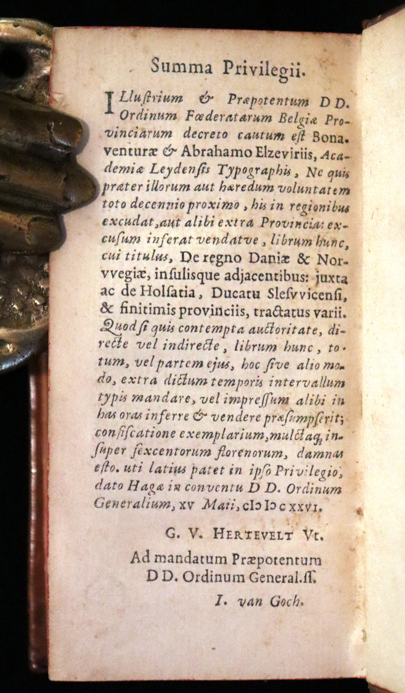 1629 Rare Latin First Edition - Of the Kingdom of Denmark and Norway by Stephanius.