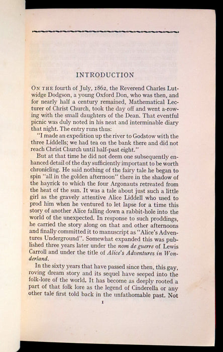 1939 Rare 1stED - Complete Works of Lewis Carroll including Alice's Adventures in Wonderland, Through the Looking-Glass, etc.