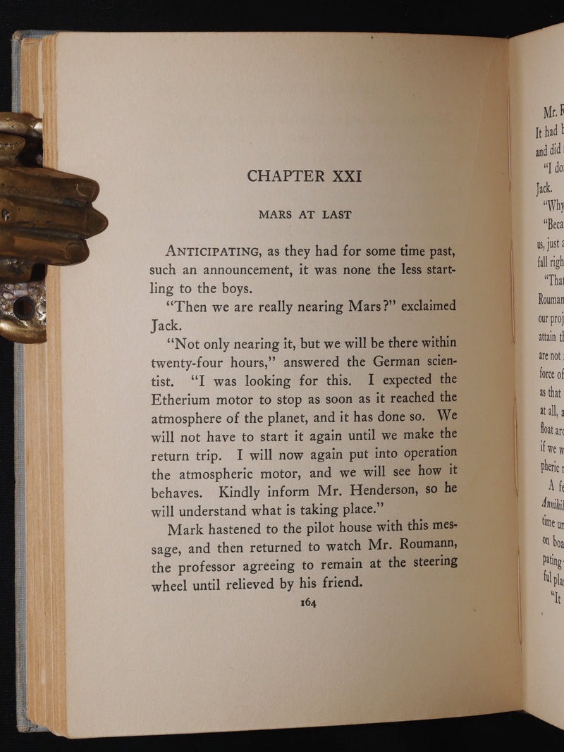 1910 First Edition - Through Space to Mars: Or The Longest Journey on Record