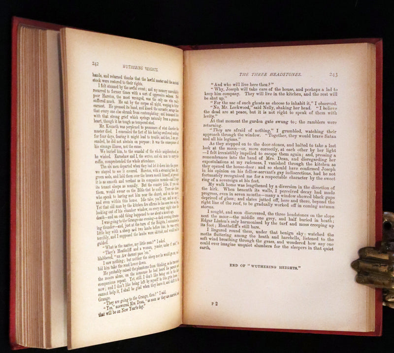1894 Scarce Edition - WUTHERING HEIGHTS by Emily Brontë (Ellis Bell), And Agnes Grey by Anne Brontë (Acton Bell).