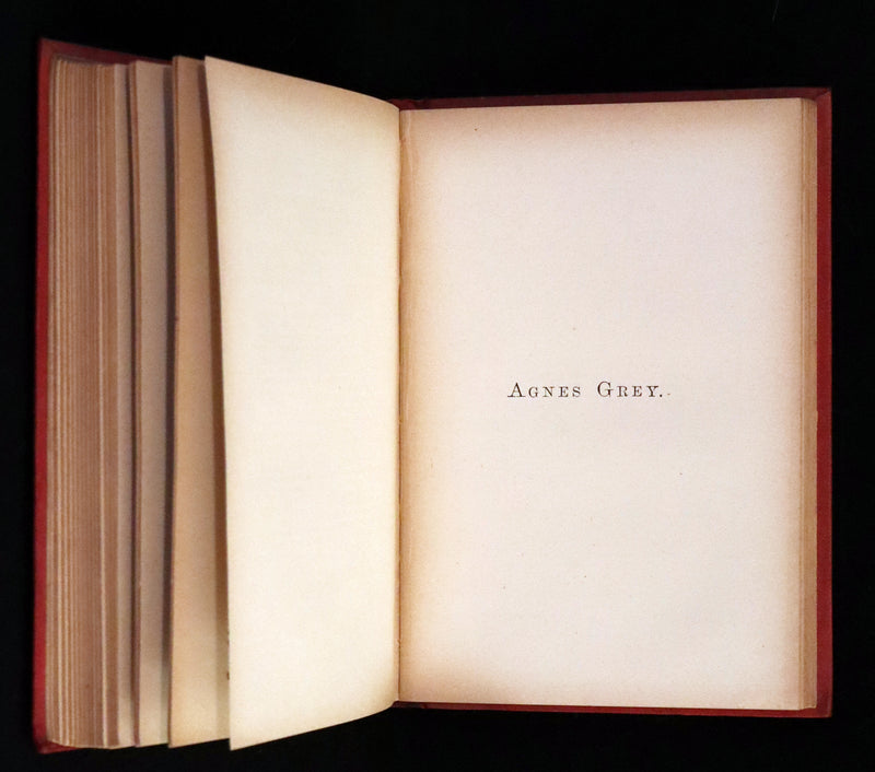 1894 Scarce Edition - WUTHERING HEIGHTS by Emily Brontë (Ellis Bell), And Agnes Grey by Anne Brontë (Acton Bell).