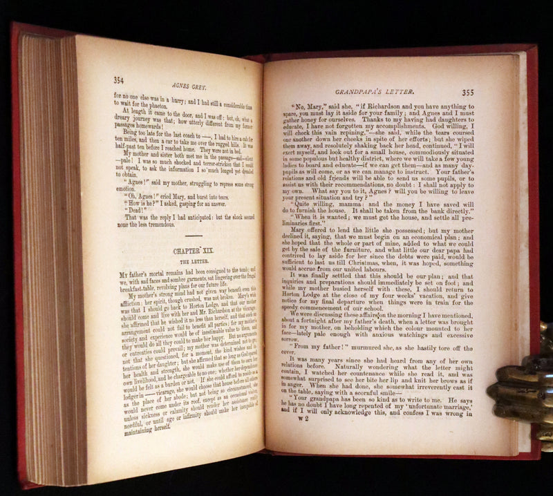 1894 Scarce Edition - WUTHERING HEIGHTS by Emily Brontë (Ellis Bell), And Agnes Grey by Anne Brontë (Acton Bell).
