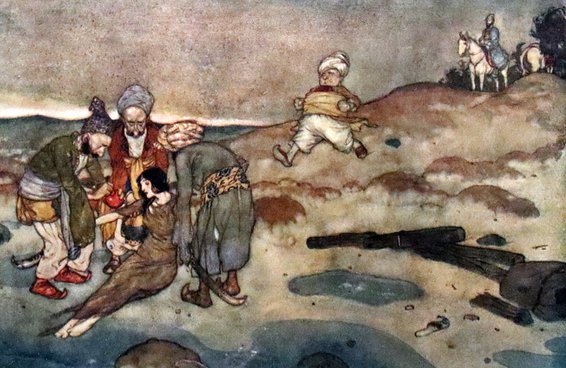 1919 Rare Binding - Stories from the Arabian Nights by Laurence Housman. Illustrated by Edmund Dulac.