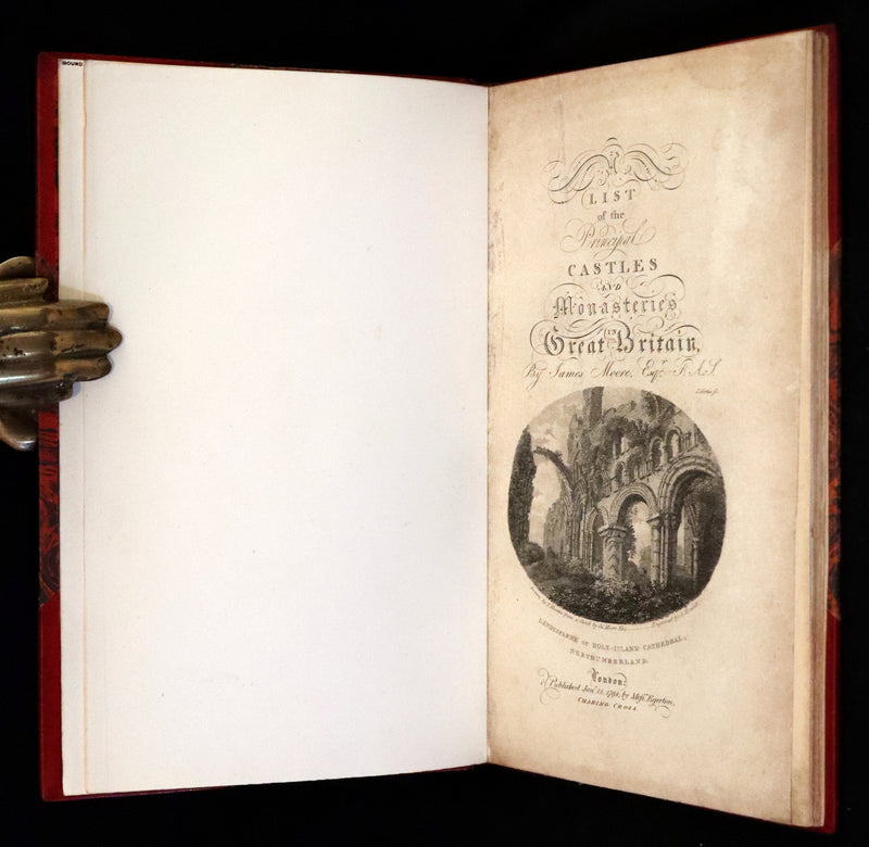 1798 Scarce First Edition bound by Sangorski and Sutcliffe - A List of the Principal Castles and Monasteries in Great Britain.
