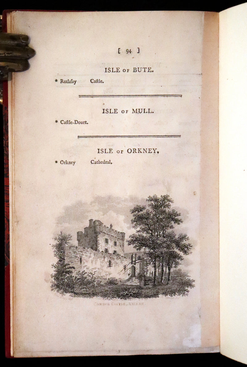 1798 Scarce First Edition bound by Sangorski and Sutcliffe - A List of the Principal Castles and Monasteries in Great Britain.