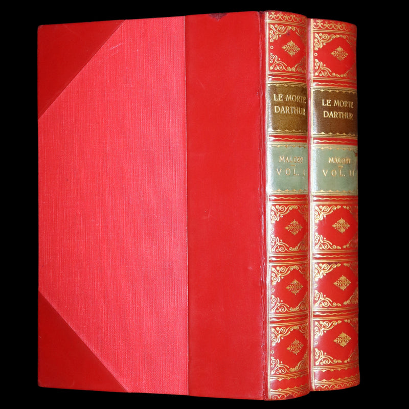 1900 Rare Book set bound by Bayntun - Le Morte Darthur, King Arthur and of His Noble Knights of the Round Table.