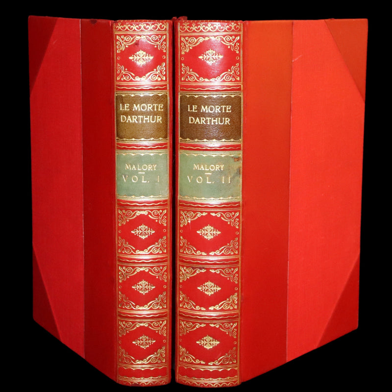 1900 Rare Book set bound by Bayntun - Le Morte Darthur, King Arthur and of His Noble Knights of the Round Table.