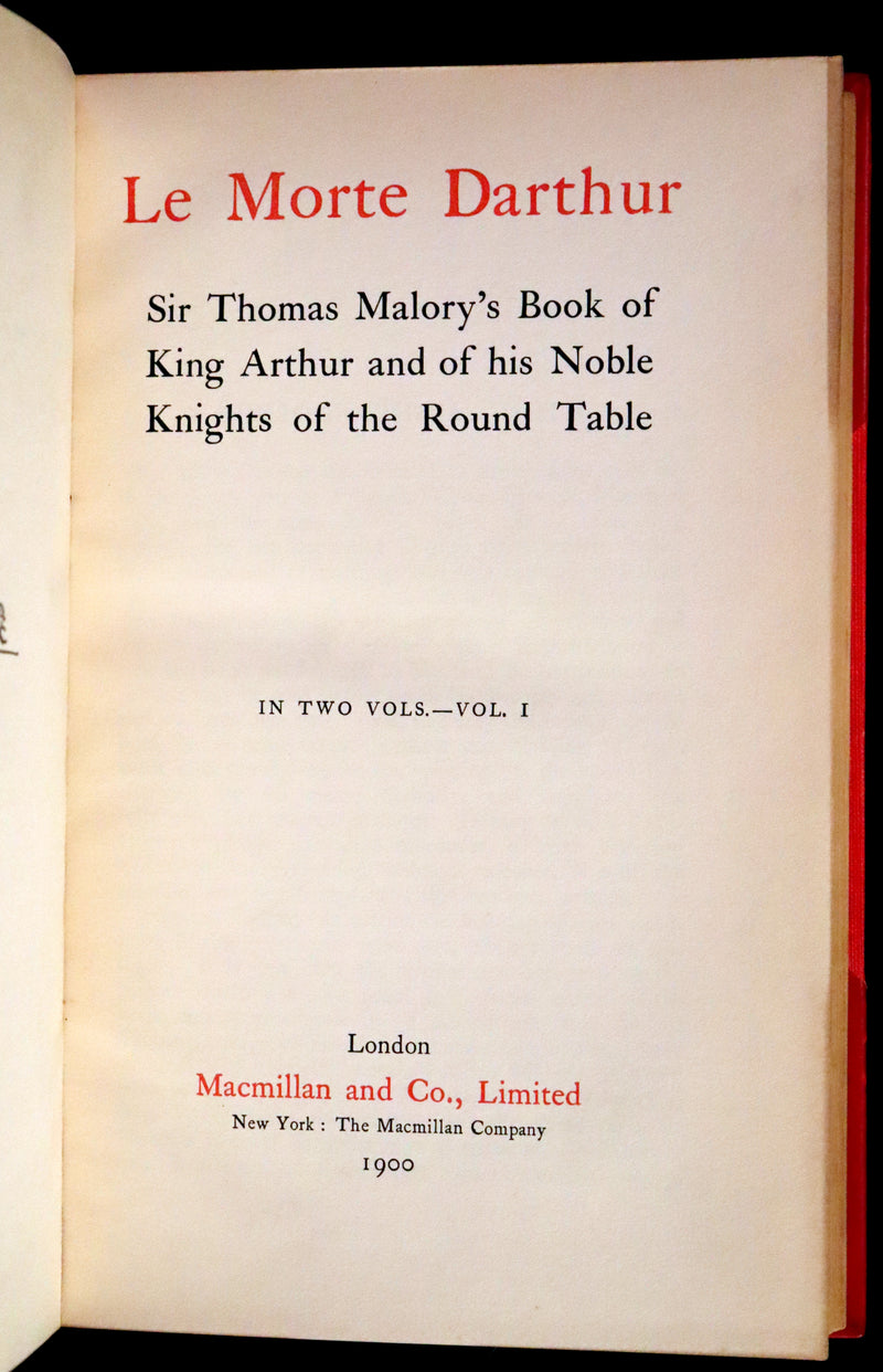 1900 Rare Book set bound by Bayntun - Le Morte Darthur, King Arthur and of His Noble Knights of the Round Table.