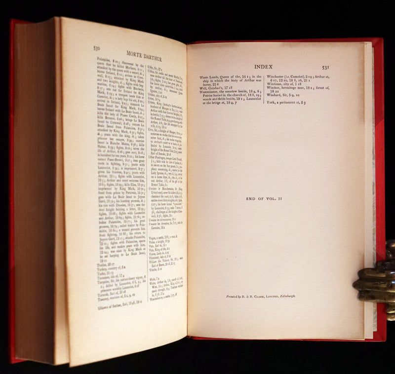 1900 Rare Book set bound by Bayntun - Le Morte Darthur, King Arthur and of His Noble Knights of the Round Table.