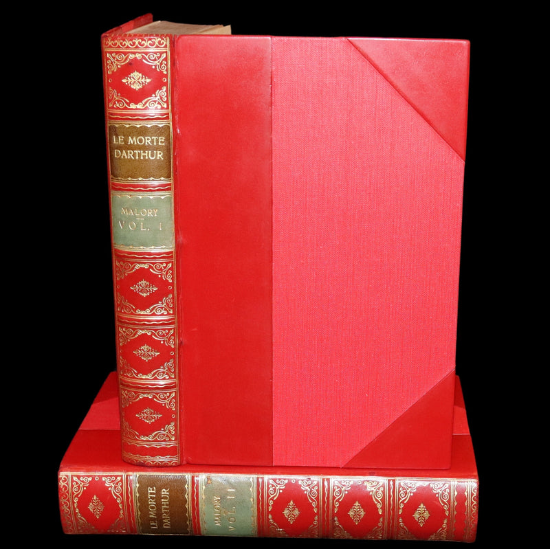 1900 Rare Book set bound by Bayntun - Le Morte Darthur, King Arthur and of His Noble Knights of the Round Table.