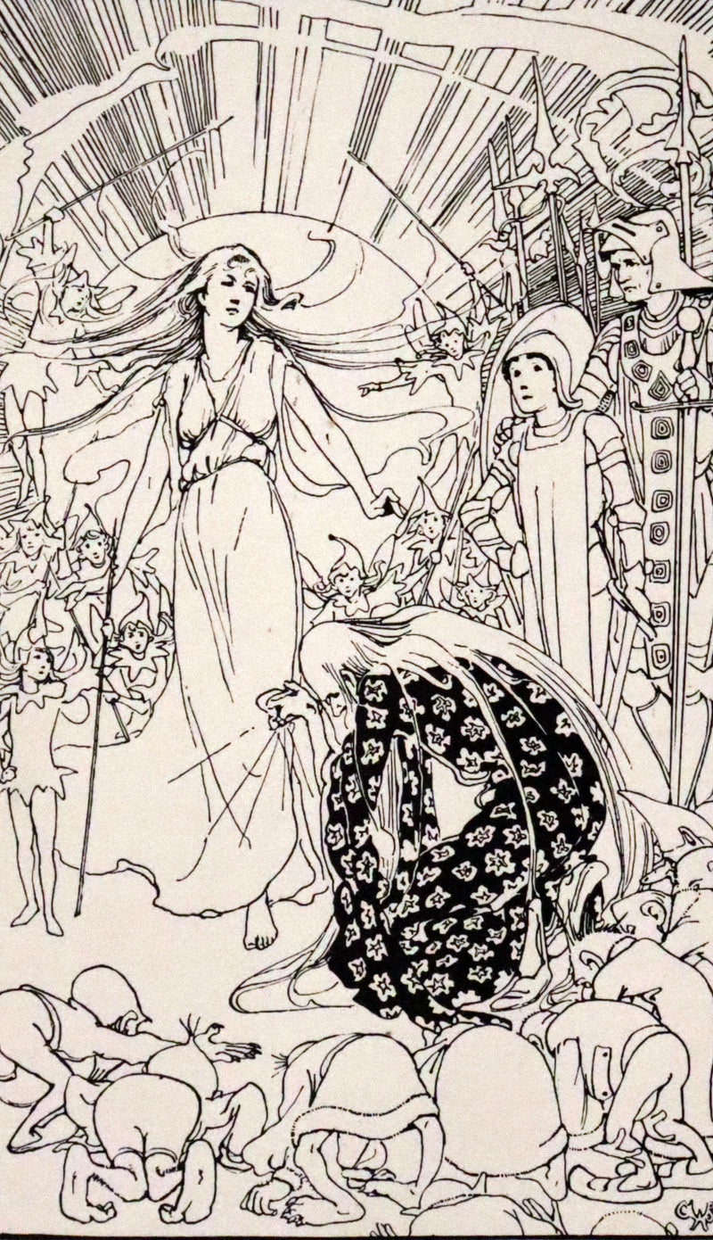 1895 Rare 1stED - Eric Prince of Lorlonia. Fairy Tale of Chivalry illustrated by Alice B. Woodward.