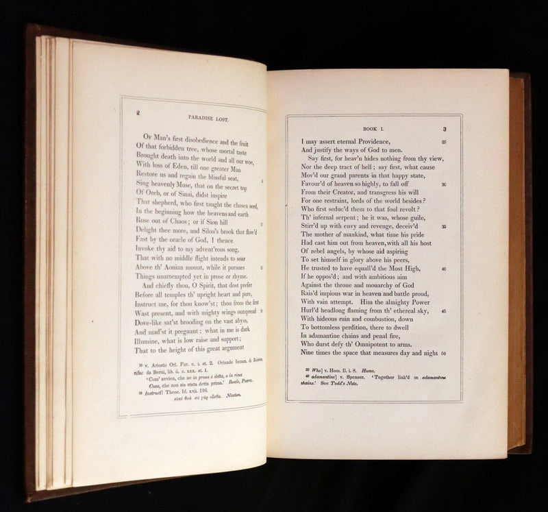 1880 Rare Victorian Book ~ The Poetical Works of John Milton. The Paradise Lost, Paradise Regained, etc. Illustrated.