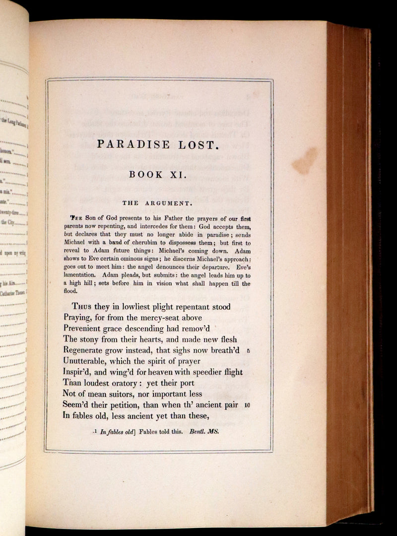 1880 Rare Victorian Book ~ The Poetical Works of John Milton. The Paradise Lost, Paradise Regained, etc. Illustrated.