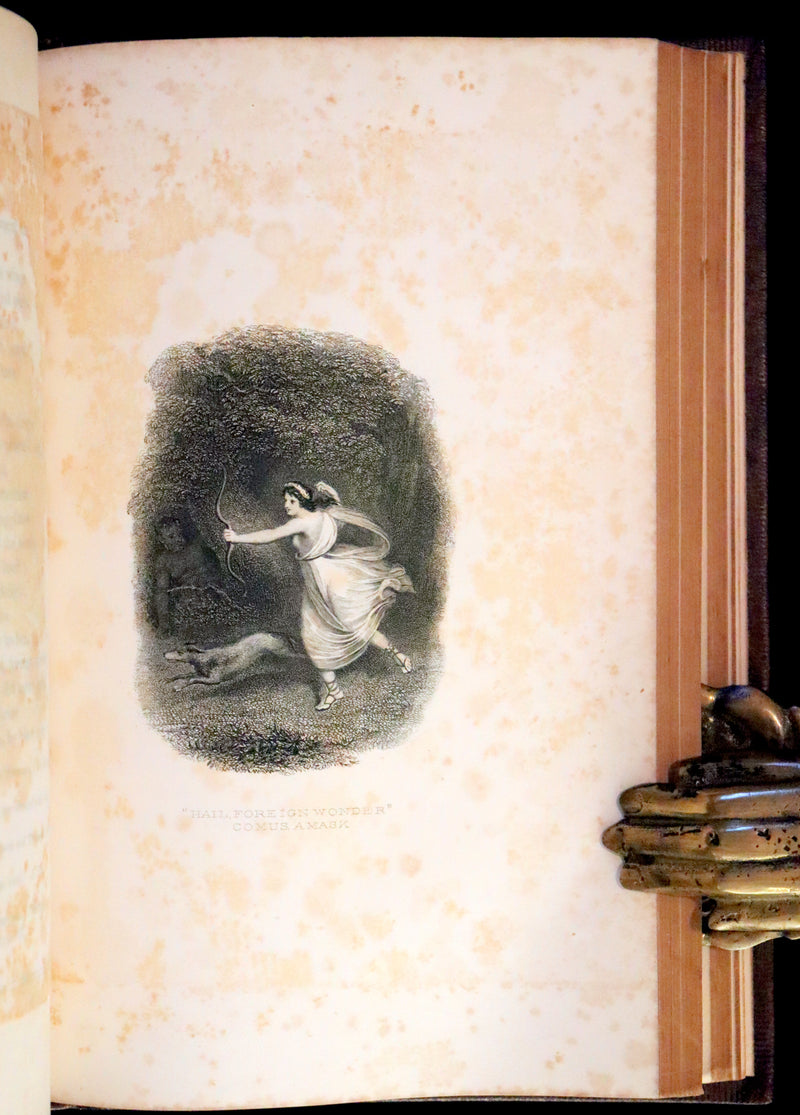 1880 Rare Victorian Book ~ The Poetical Works of John Milton. The Paradise Lost, Paradise Regained, etc. Illustrated.