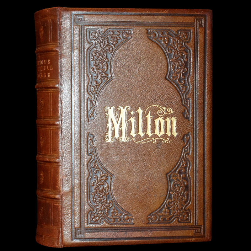 1880 Rare Victorian Book ~ The Poetical Works of John Milton. The Paradise Lost, Paradise Regained, etc. Illustrated.