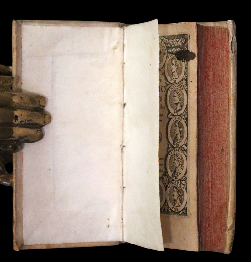 1631 Rare Latin Vellum Book - Lives of the Twelve Caesars & other notes by Suetonius - Cum Notationibus Diversorum.