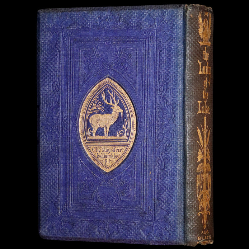 1863 Rare Book ~ Lady of the Lake by Sir Walter Scott, Illustrated by Birket Foster and John Gilbert.