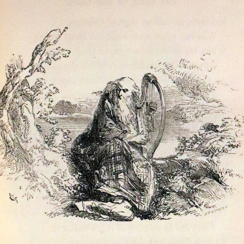 1863 Rare Book ~ Lady of the Lake by Sir Walter Scott, Illustrated by Birket Foster and John Gilbert.