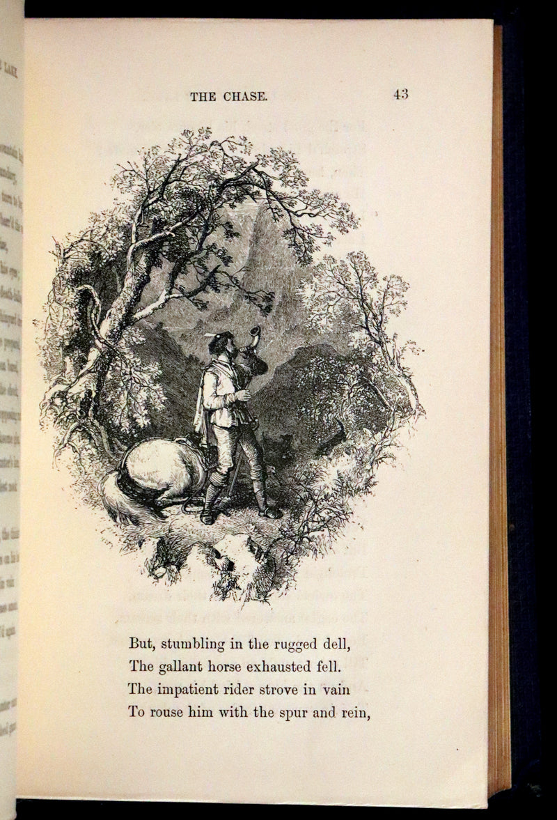 1863 Rare Book ~ Lady of the Lake by Sir Walter Scott, Illustrated by Birket Foster and John Gilbert.