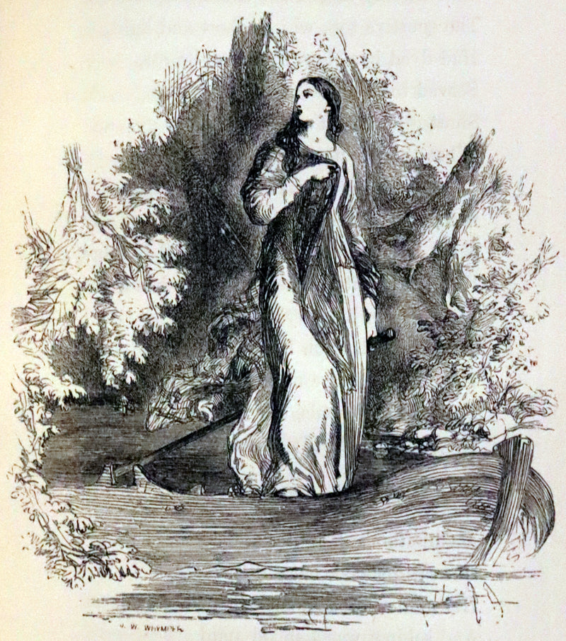 1863 Rare Book ~ Lady of the Lake by Sir Walter Scott, Illustrated by Birket Foster and John Gilbert.