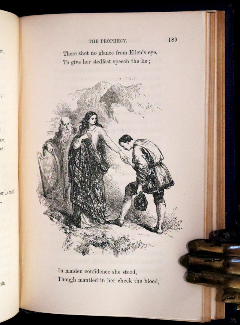 1863 Rare Book ~ Lady of the Lake by Sir Walter Scott, Illustrated by Birket Foster and John Gilbert.