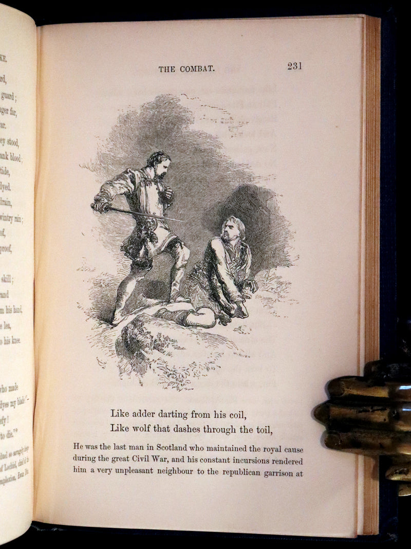1863 Rare Book ~ Lady of the Lake by Sir Walter Scott, Illustrated by Birket Foster and John Gilbert.