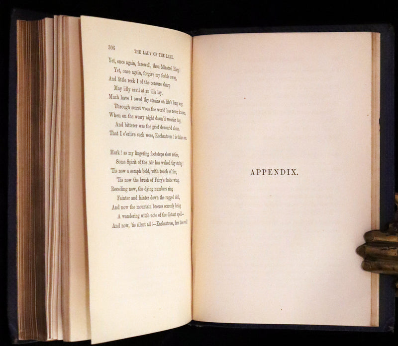 1863 Rare Book ~ Lady of the Lake by Sir Walter Scott, Illustrated by Birket Foster and John Gilbert.