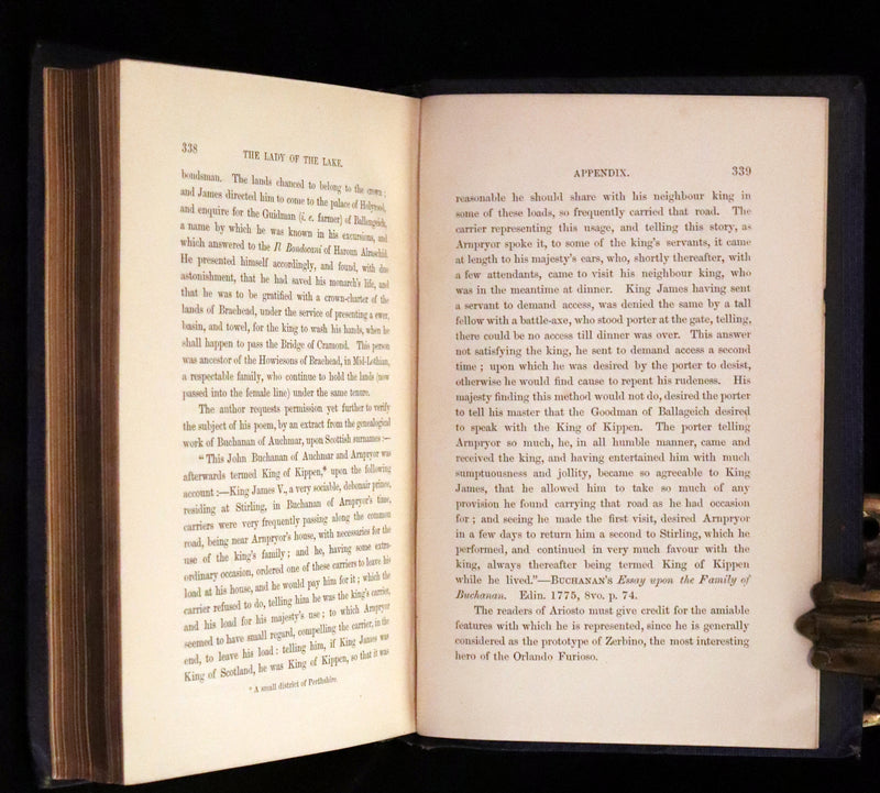 1863 Rare Book ~ Lady of the Lake by Sir Walter Scott, Illustrated by Birket Foster and John Gilbert.